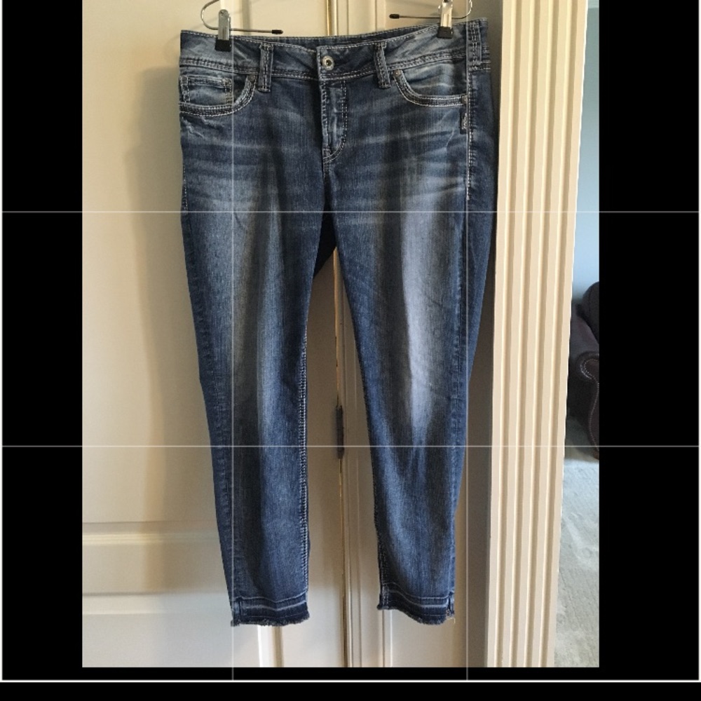 Silver Elyse ankle skinny jeans size 32